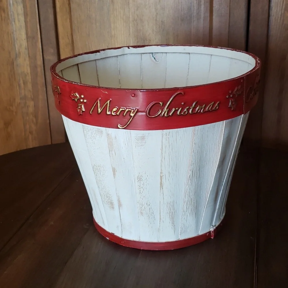 Merry Christmas Wicker Basket